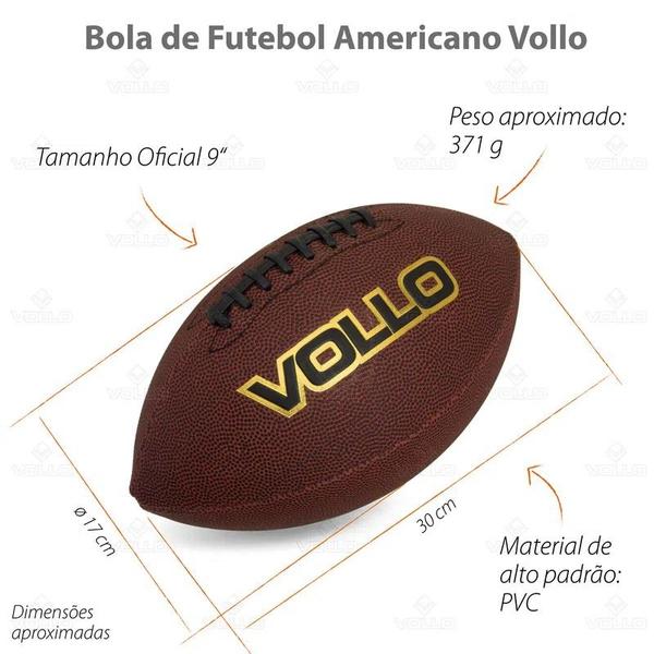 Imagem de Bola De Futebol Americano Vollo - Marrom