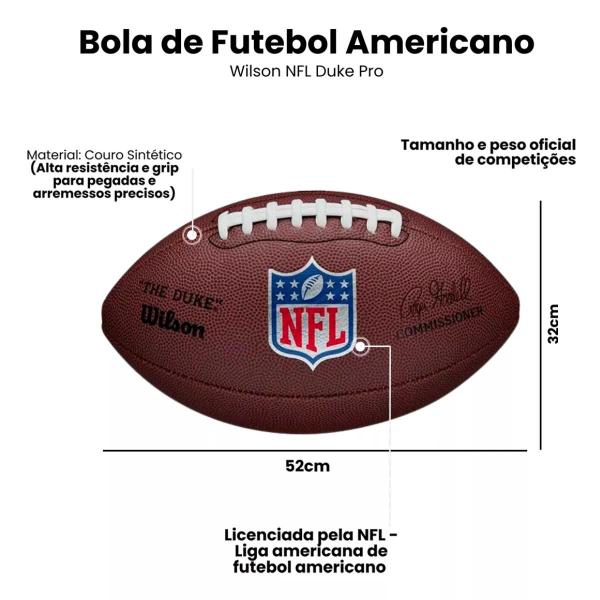 Imagem de Bola de Futebol Americano Wilson NFL Duke Pro