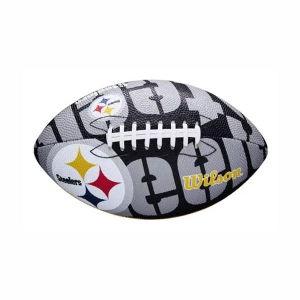 Imagem de Bola de Futebol Americano Wilson NFL Team Logo Jr Steelers