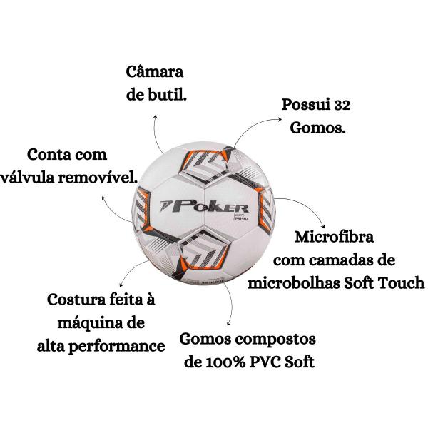 Imagem de Bola De Futebol Campo 32 Gomos Oficial Durável Precisa Nova