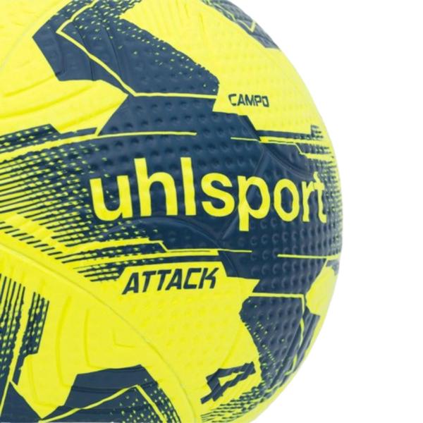 Imagem de Bola de Futebol Campo Uhlsport Attack 4 Infantil - Amarelo e Marinho