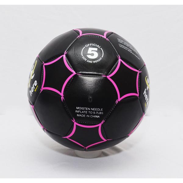 Imagem de Bola de futebol couro tpu  tamanho oficial 5 cor preto 3 mm