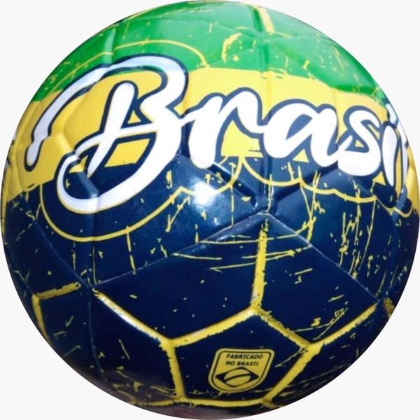 Imagem de Bola de Futebol de Campo Brasil PVC/PU N.5 VD/AM/AZ