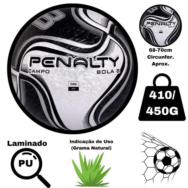 Imagem de Bola de Futebol de Campo Penalty Oficial 8X