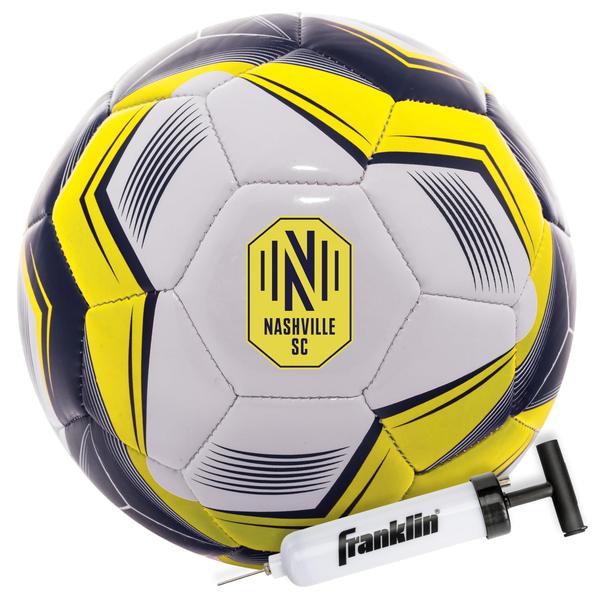 Imagem de Bola de futebol Franklin Sports MLS Nashville FC tamanho 5 com bomba