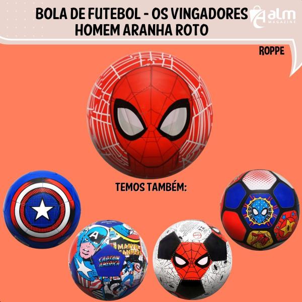 Imagem de Bola De Futebol Homem Aranha Rosto OS Vingadores Marvel Tamanho 4 RP000284