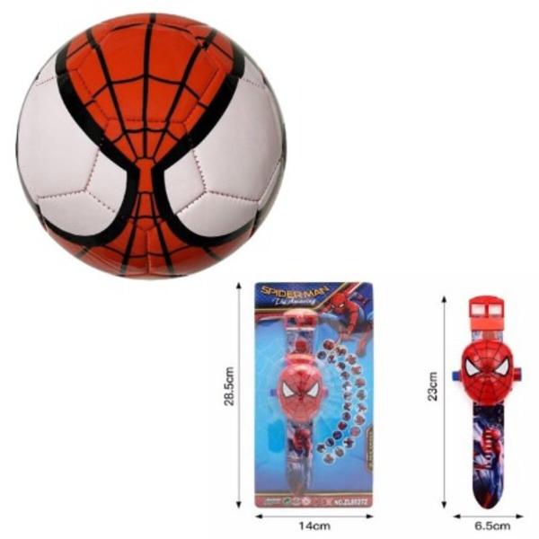 Imagem de Bola de futebol + Relogio Projetor Infantil Homem Aranha