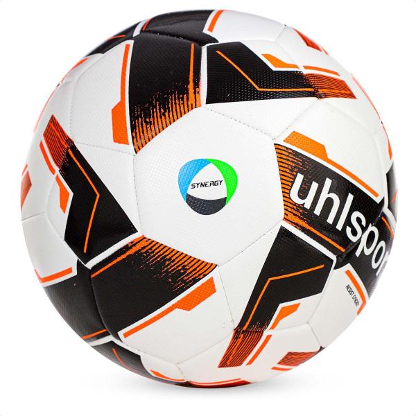 Imagem de Bola de Futebol Uhlsport Campo Resist Synergy Branco Preto e Laranja - Único