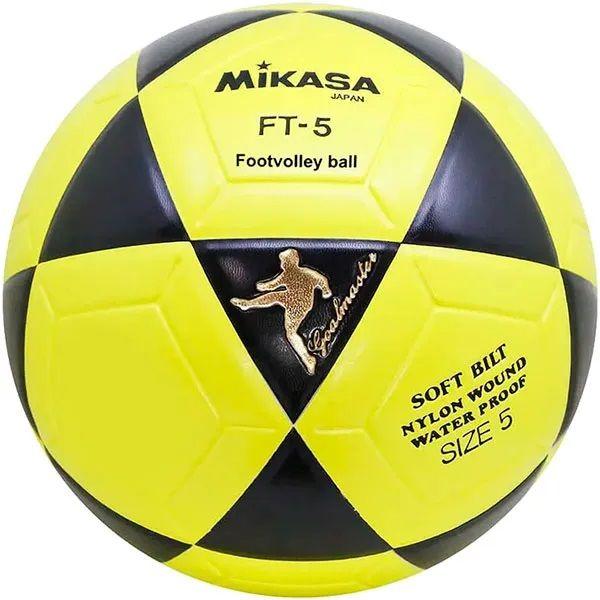 Imagem de Bola de Futevôlei Mikasa FT-5 Amarela e Preta - Oficial