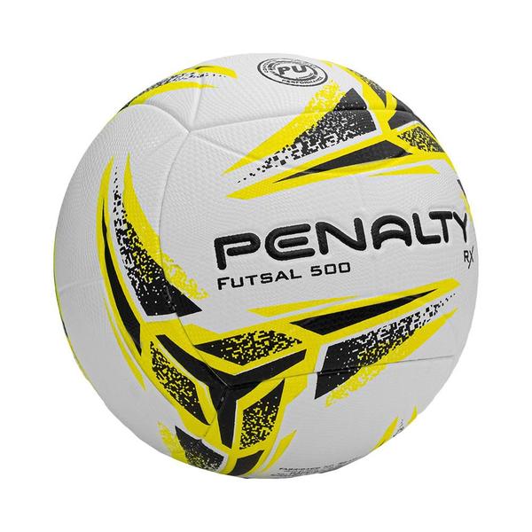 Imagem de Bola de Futsal Branco e Amarelo RX 500  Penalty