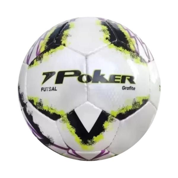 Imagem de Bola de futsal crystal microfiber pt/amc/rx - POKER