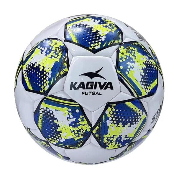 Imagem de Bola De Futsal Kagiva Star Costurada A Mão + Bomba De Ar Kagiva Dupla Ação