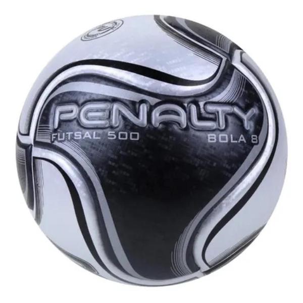 Imagem de Bola De Futsal Penalty 8X Branco e Preto - Original