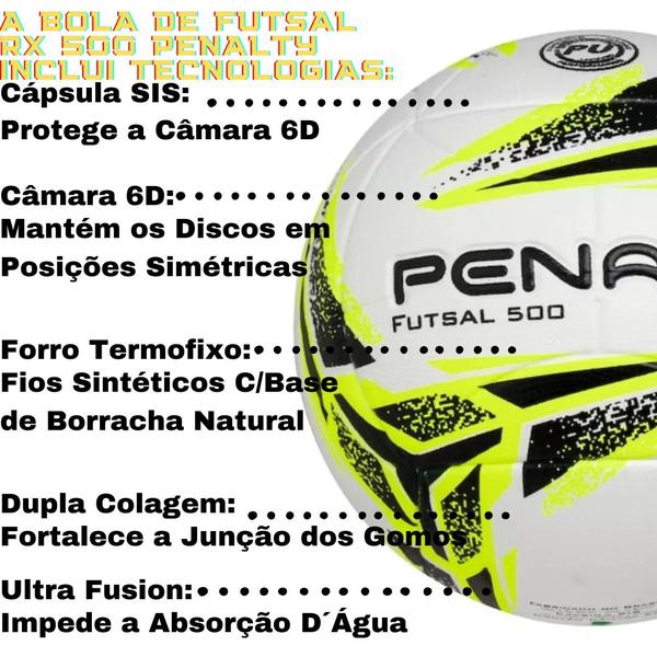 Imagem de Bola de Futsal Penalty Oficial RX 500