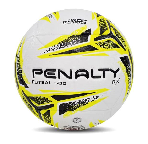 Imagem de Bola De Futsal Penalty Rx 500 Xxiii - Branco/Amarelo/Preto - Tam Un