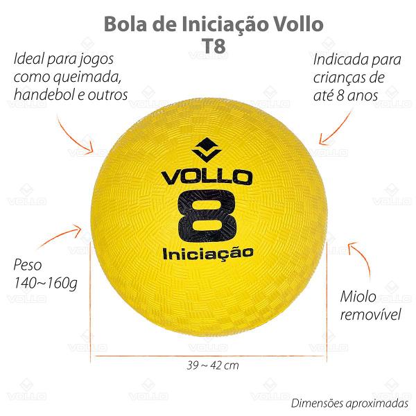 Bola de Iniciação Tamanho 8 Recreativa Queimada Handebol Resistente Macia Vollo Imagem de Bola de Iniciação Tamanho 8 Recreativa Queimada Handebol Resistente Macia Vollo