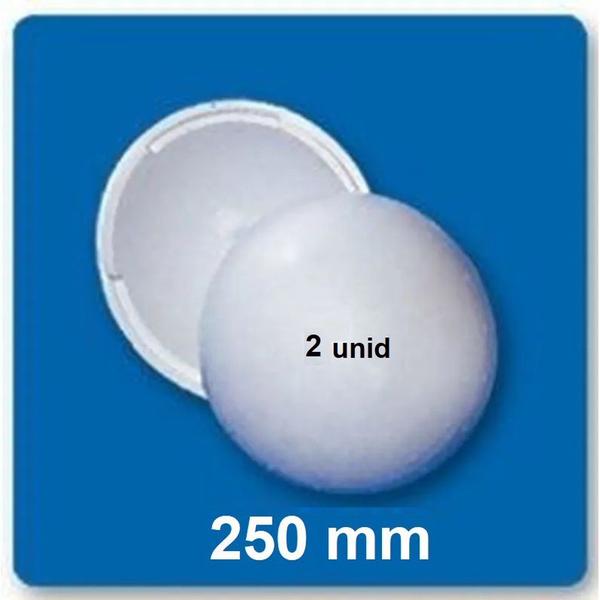 Imagem de Bola de ISOPOR 250 mm c/2 unid  - Oca e Bipartida(Eps) Styroform