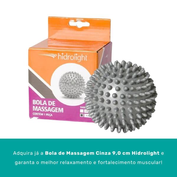 Imagem de Bola de Massagem Cinza 9 cm Hidrolight