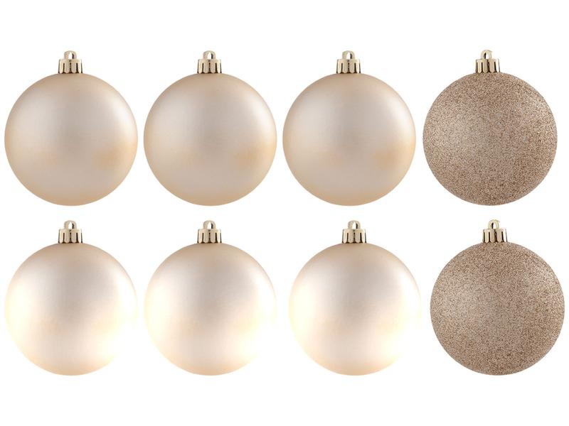 Bola de Natal Nude 8cm 8 Unidades Cromus Bola de Natal Nude 8cm 8 Unidades Cromus
