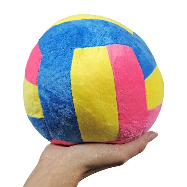 Bola De Pelúcia Infantil Super Macia 15Cms - Tricolor - Tuka Toy Imagem de Bola De Pelúcia Infantil Super Macia 15Cms - Tricolor