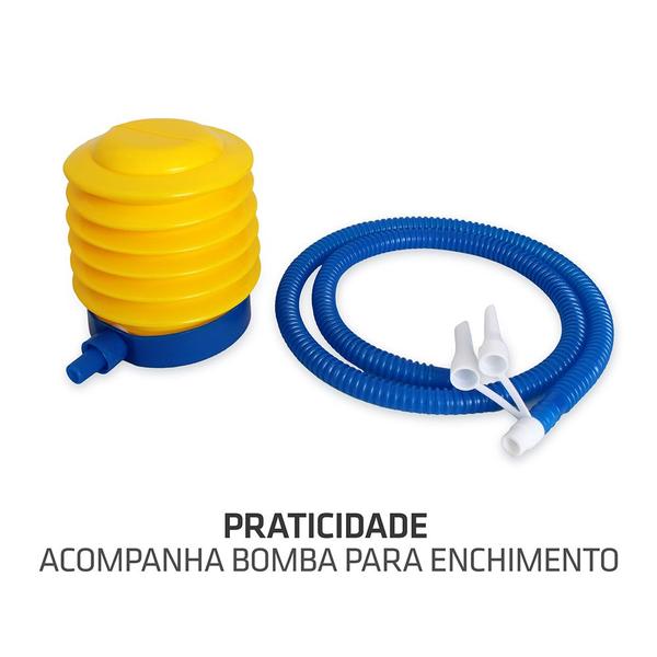 Imagem de Bola de Pilates 75cm Muvin  Com Bomba  Antiestouro  Suporta até 300kg  Ginástica  Yoga Fitness