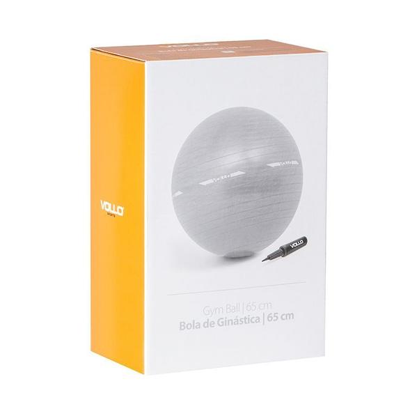 Bola De Pilates Gym Ball Ginastica Vollo Cinza 65cm Imagem de Bola De Pilates Gym Ball Ginastica Vollo Cinza 65cm