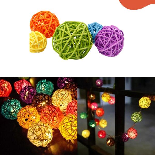 Bola De Rattan 30mm Com 50 Peças - LADEIRA BIJUTERIAS Imagem de Bola De Rattan 30mm Com 50 Peças