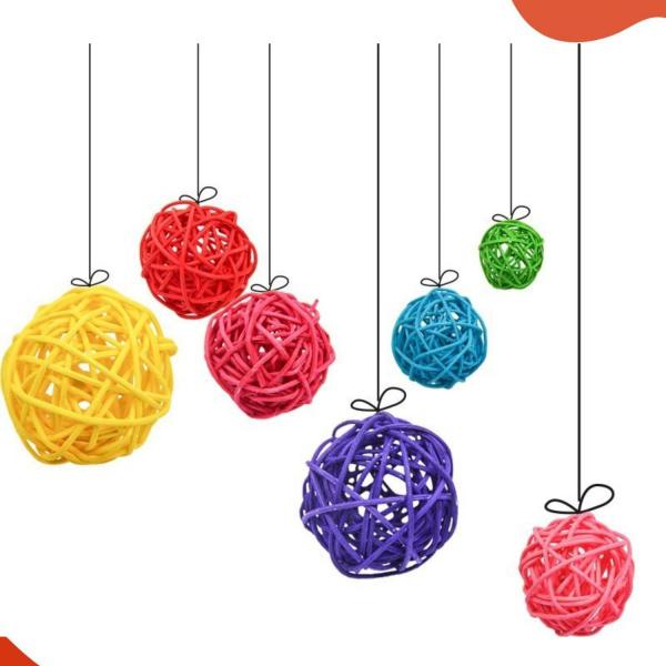 Bola De Rattan 30mm Com 50 Peças - LADEIRA BIJUTERIAS Imagem de Bola De Rattan 30mm Com 50 Peças