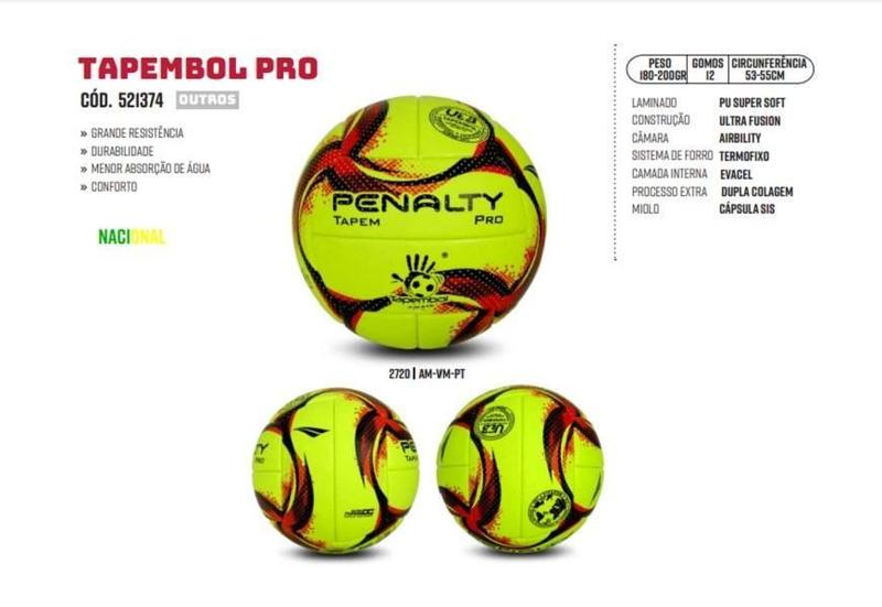 Imagem de Bola De Tapembol Penalty Pro Amarelo/Vermelho/Preto