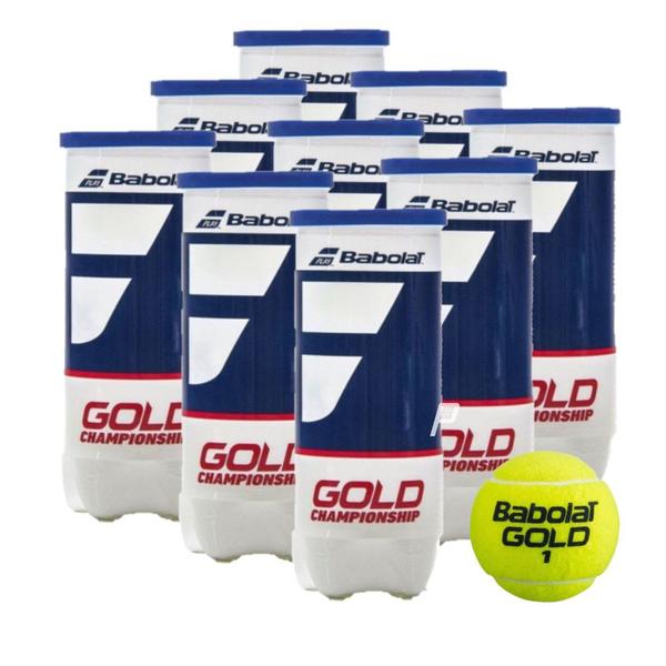 Imagem de Bola de Tênis Babolat Gold Championship Pack c/ 9 Tubos - 27 Bolas