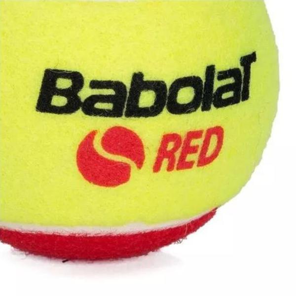 Imagem de Bola De Tênis Babolat Red Felt X3 Amarelo Vermelho