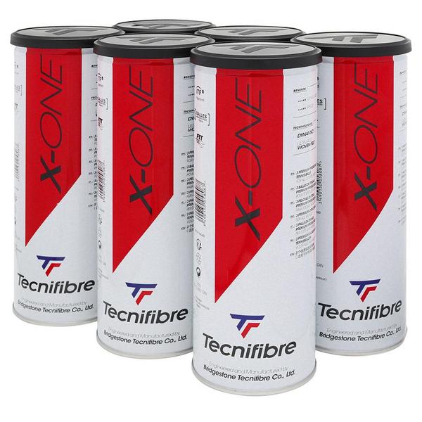 Imagem de Bola de Tênis Tecnifibre X-One Pack com 06 Latas