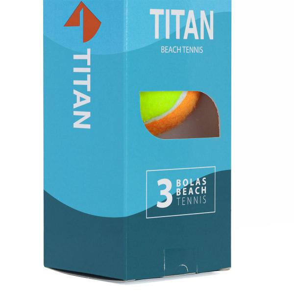 Imagem de Bola de Tênis Titan Kids Laranja Estágio 2 - Pack com 03 Unidades