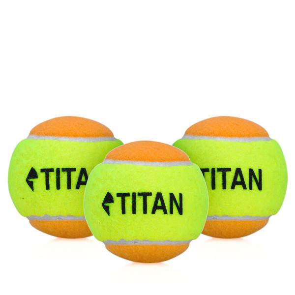 Imagem de Bola de Tênis Titan Kids Laranja Estágio 2 - Pack com 03 Unidades