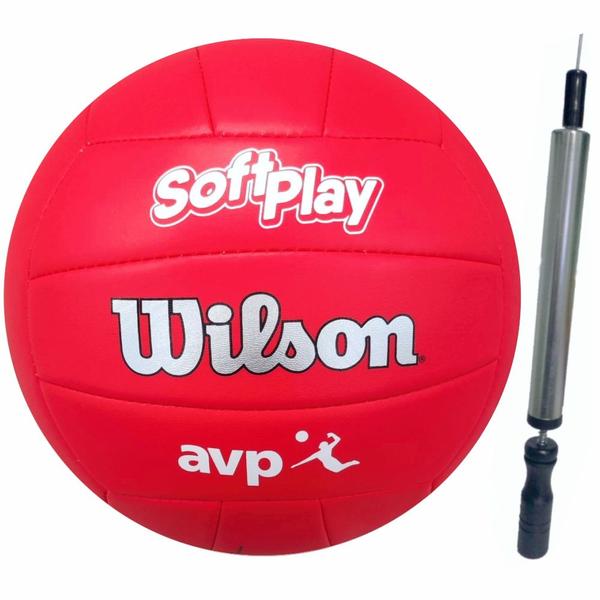 Imagem de Bola De Vôlei AVP Soft Play Wilson Oficial Mais Inflador