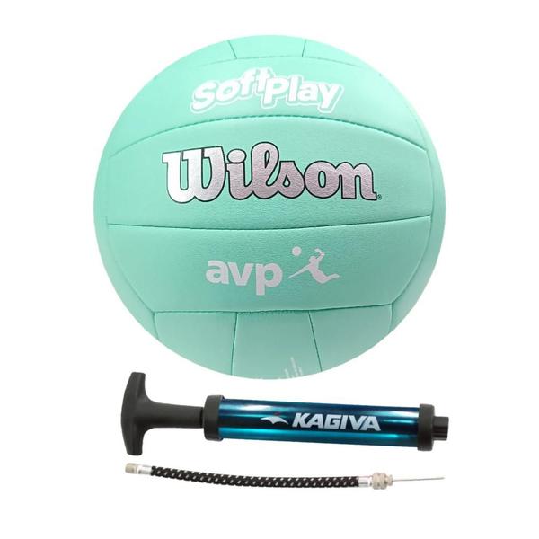 Imagem de Bola de Vôlei de Praia / Quadra Wilson AVP Soft Play + Bomba de Ar