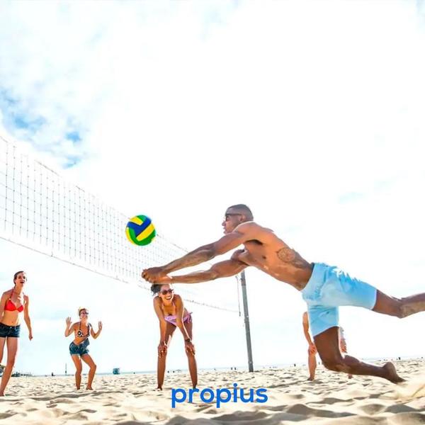 Imagem de Bola De Vôlei Praia E Quadra Durável Resistente Furos Profissional Areia Padrão material sintético Competições Torneios