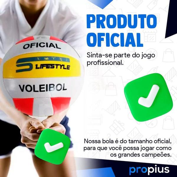 Imagem de Bola De Vôlei Praia E Quadra Durável Voleibol Areia Rede Padrão material sintético Competições Torneios