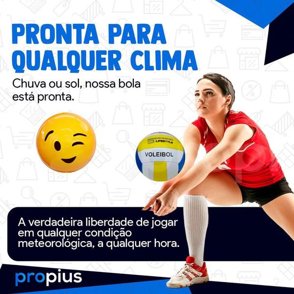 Imagem de Bola De Vôlei Praia E Quadra Vinil Durável Resistente Furos Voleibol Profissional Rede material sintético Torneios