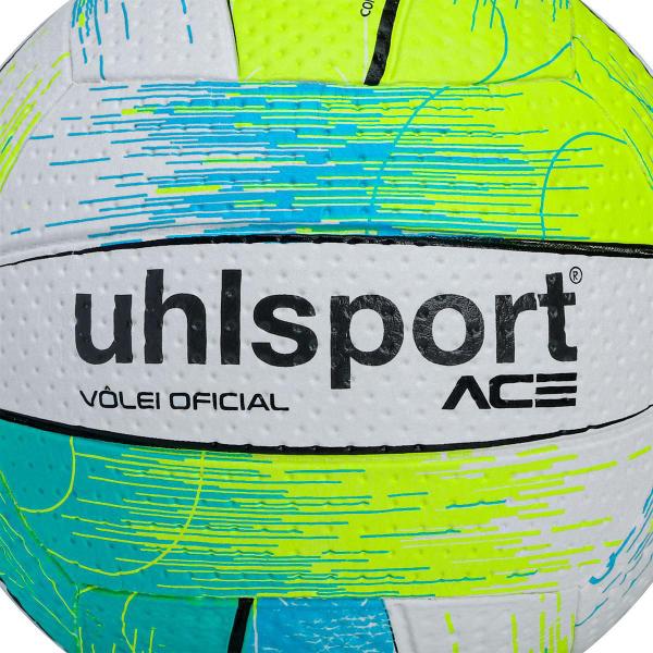 Imagem de Bola de Vôlei Uhlsport Ace Branca Verde e Azul