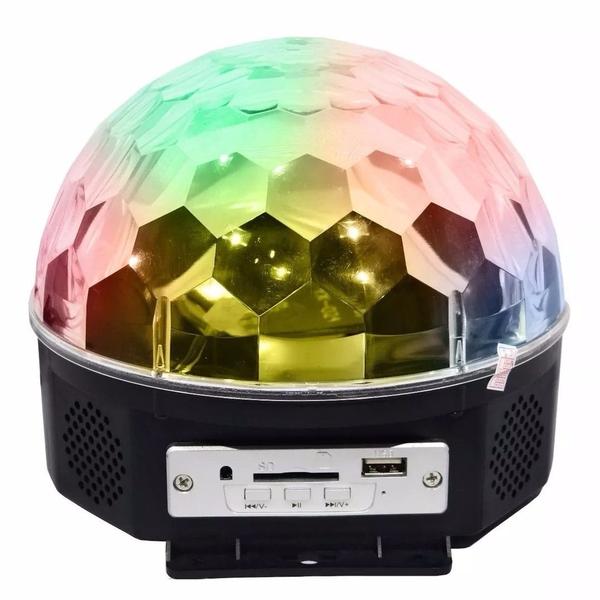 Imagem de Bola Dj Maluca Globo LED RGB Com MP3 Festa