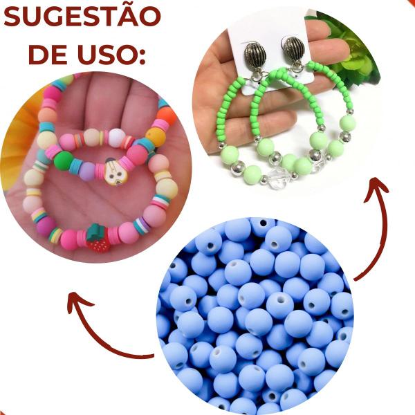 Imagem de Bola emborrachada passante 08mm. em plastico com 50gr