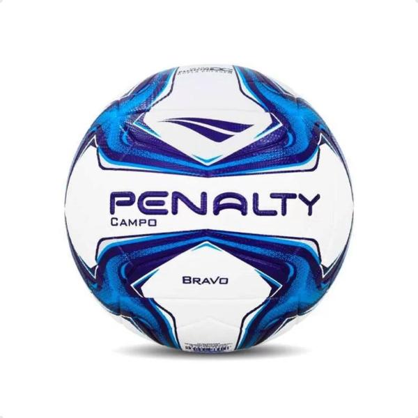 Imagem de Bola Esportiva Campo Penalty Bravo Branco E Azul