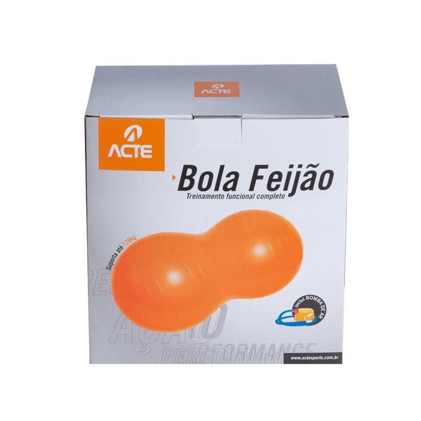 Imagem de Bola Feijão 45x90 cm PVC Yoga Pilates T22 Laranja Acte