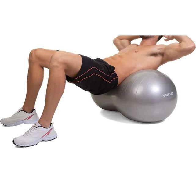 Imagem de Bola Feijão Peanut Ball Para Yoga Pilates Fisioterapia Pélvica 90X45cm VP1051 Vollo Cinza