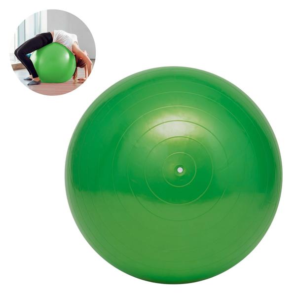 Imagem de Bola Fitness Média para Pilates Yoga Fisioterapia Verde 65 cm Ginástica Alongamento Sem Bomba