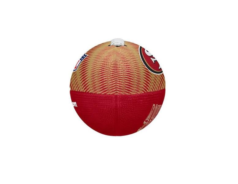 Imagem de Bola Futebol Americano Wilson NFL Team San Francisco 49ers Tailgate Junior Jogos Treinos Amarela