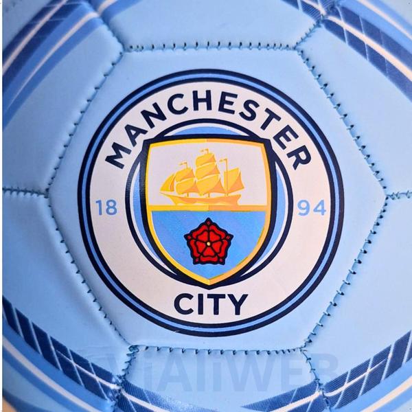 Imagem de Bola futebol oficial manchester city celeste azul branco