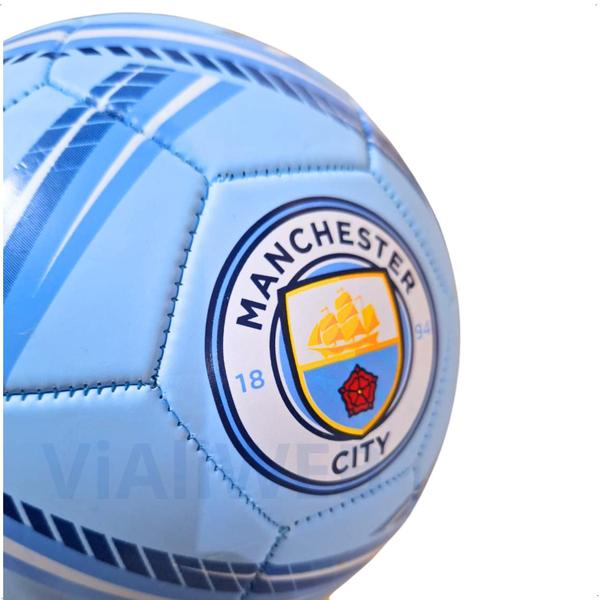 Imagem de Bola futebol oficial manchester city celeste azul branco