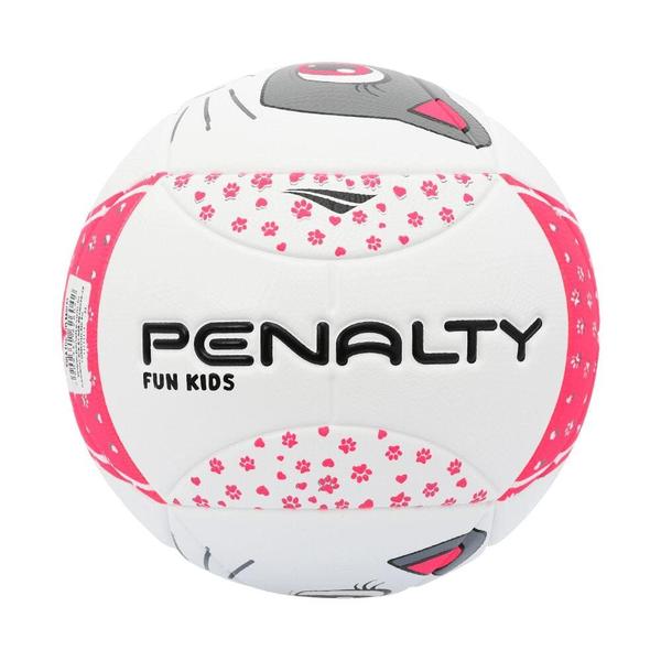 Imagem de Bola Futebol Penalty Fun Kids XXIII Gatinha Infantil Branco+Rosa